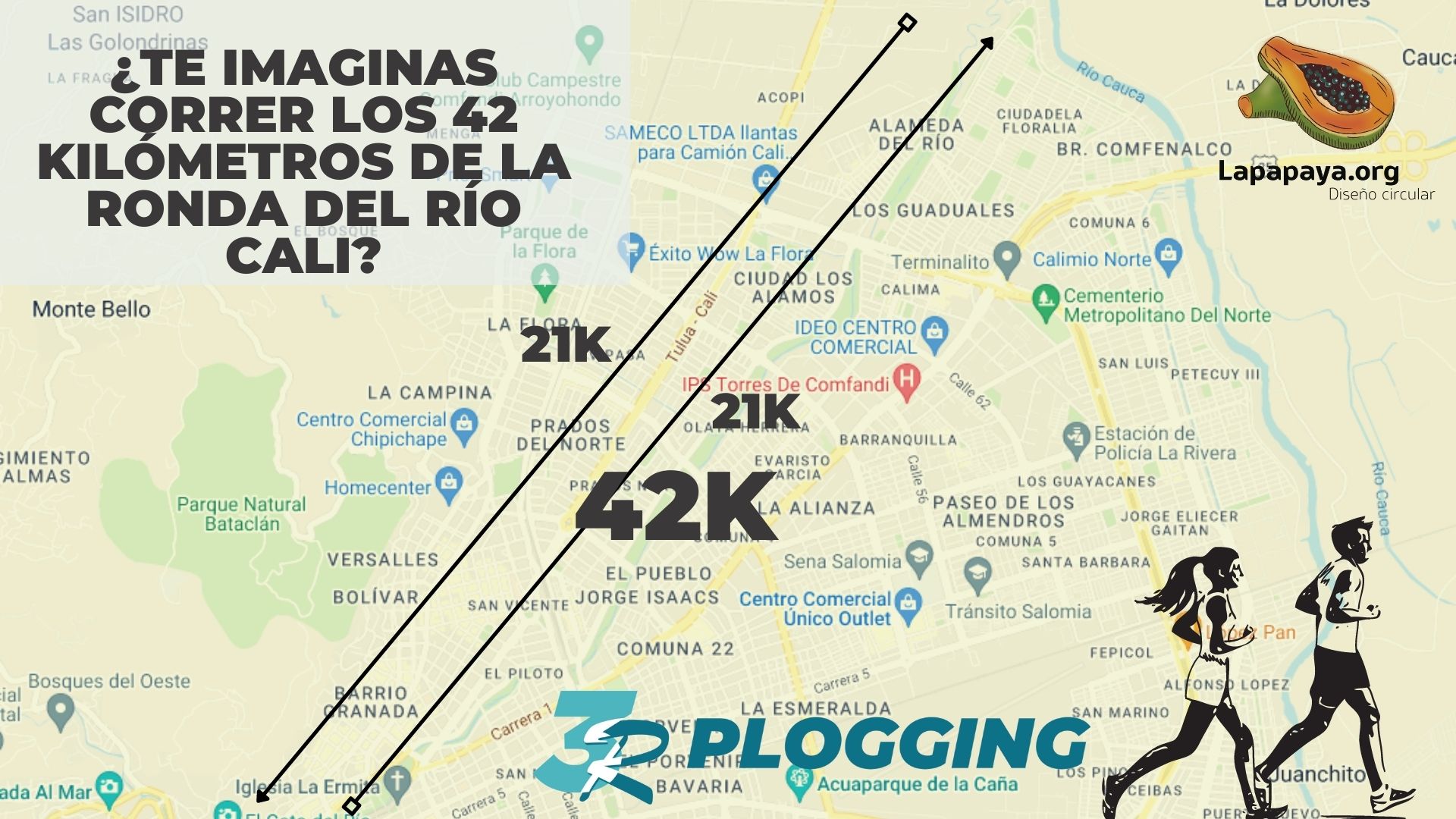 Recorrer los 42 K del río Cali. 